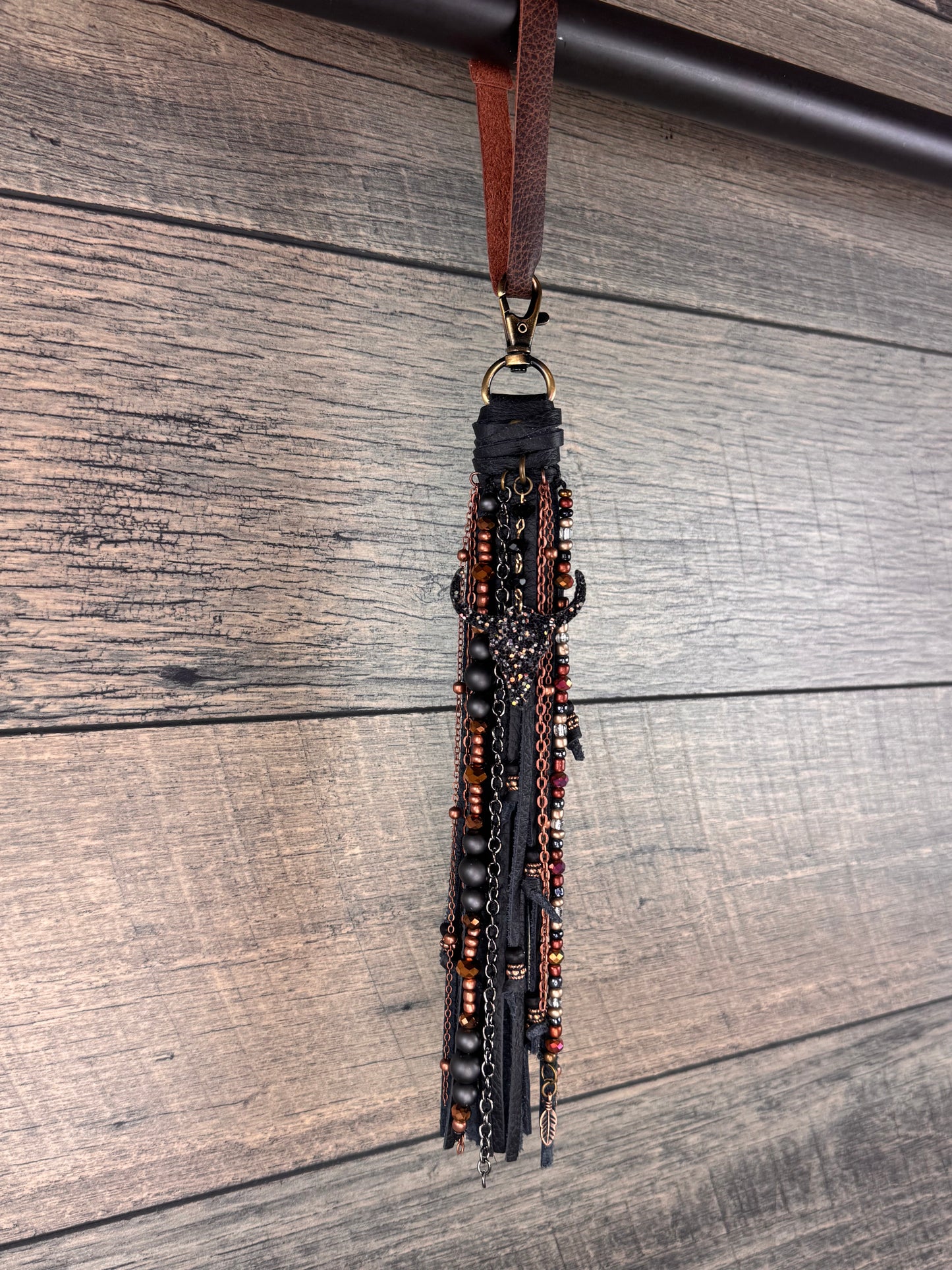 “Junk’d Up” Tassel 002 - Black & Copper Longhorn