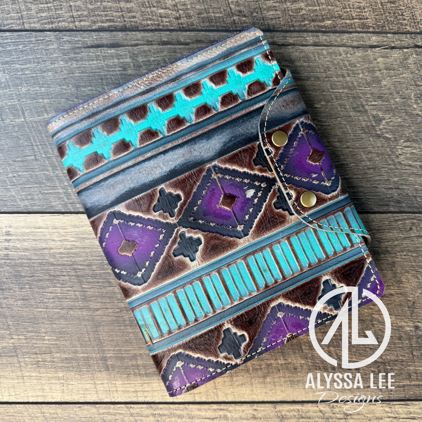 Mini Portfolio - Turquoise & Purple Navajo