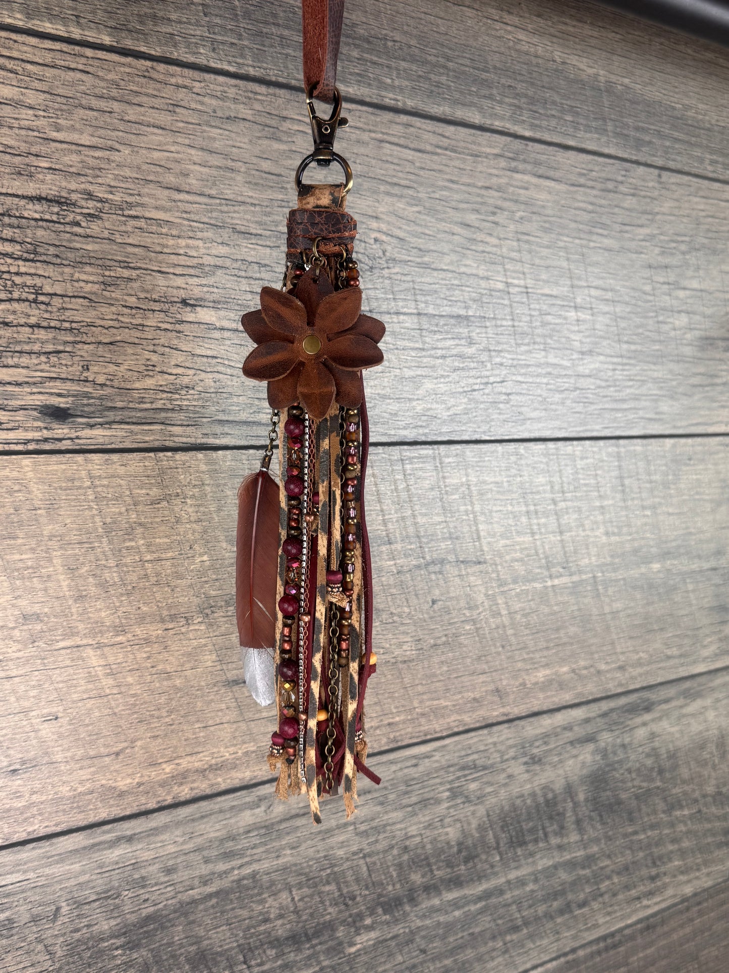 “Junk’d Up” Tassel 006 - Cheetah & Burgundy