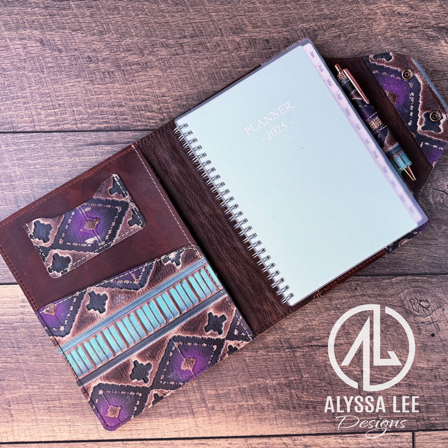 Mini Portfolio - Turquoise & Purple Navajo