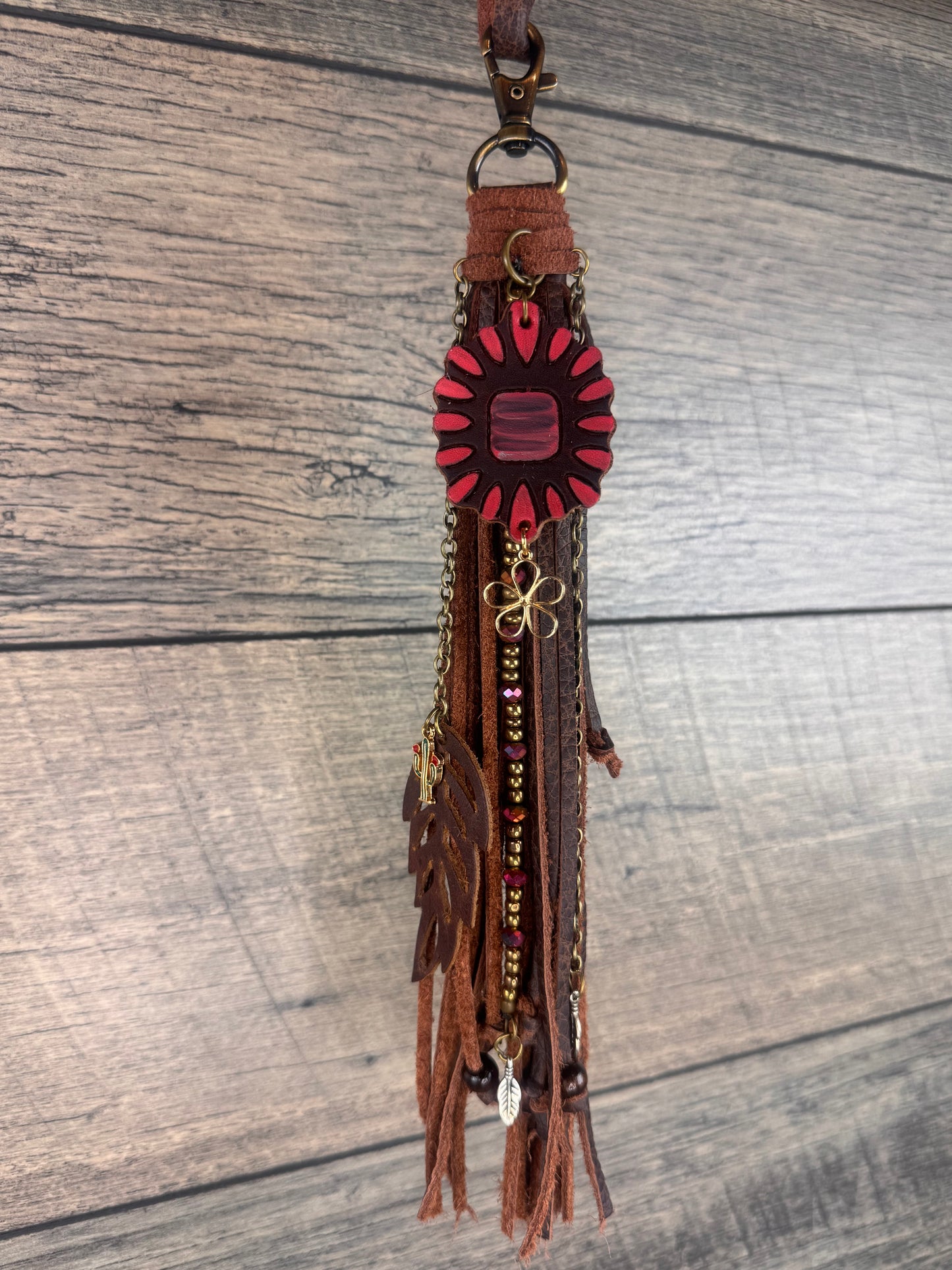 “Junk’d Up” Tassel 019 - Chocolate & Red