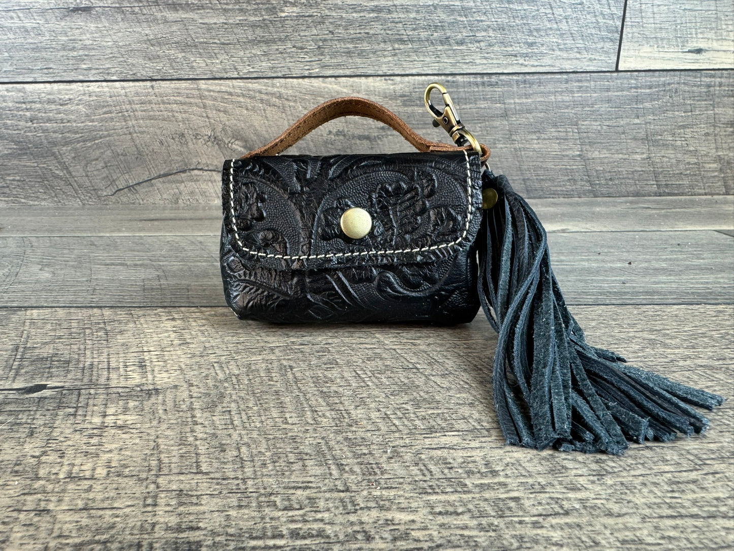 Bag-Ette Mini Purse - Black Tooled