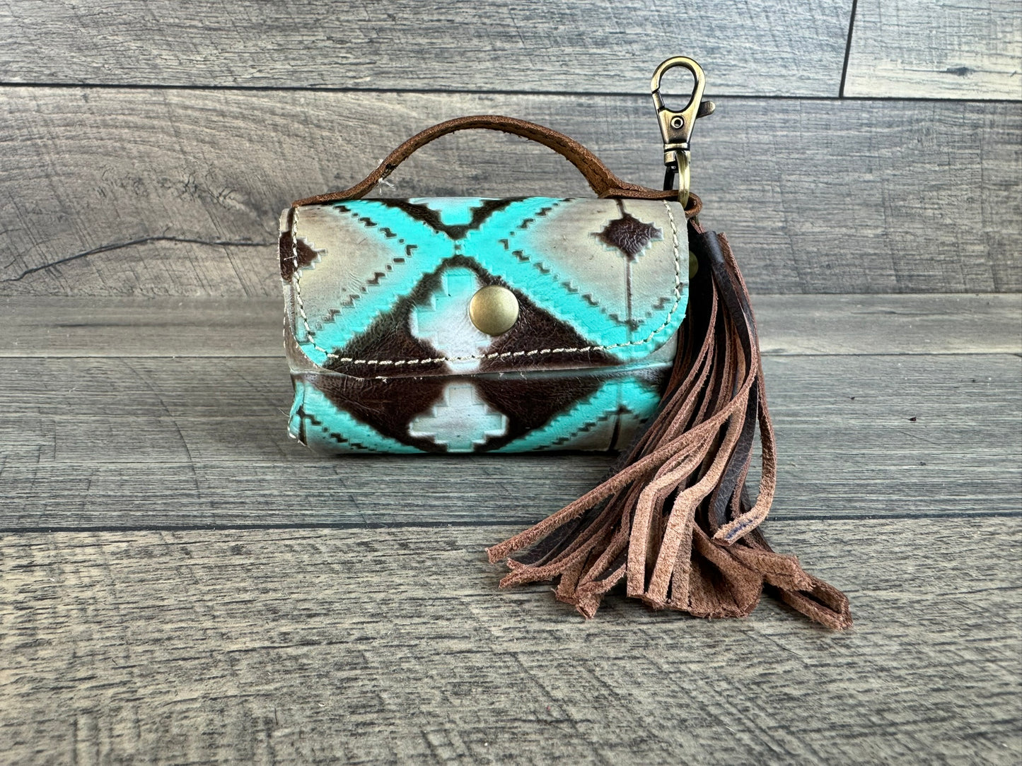 Bag-Ette Mini Purse - Turquoise & Brown Navajo
