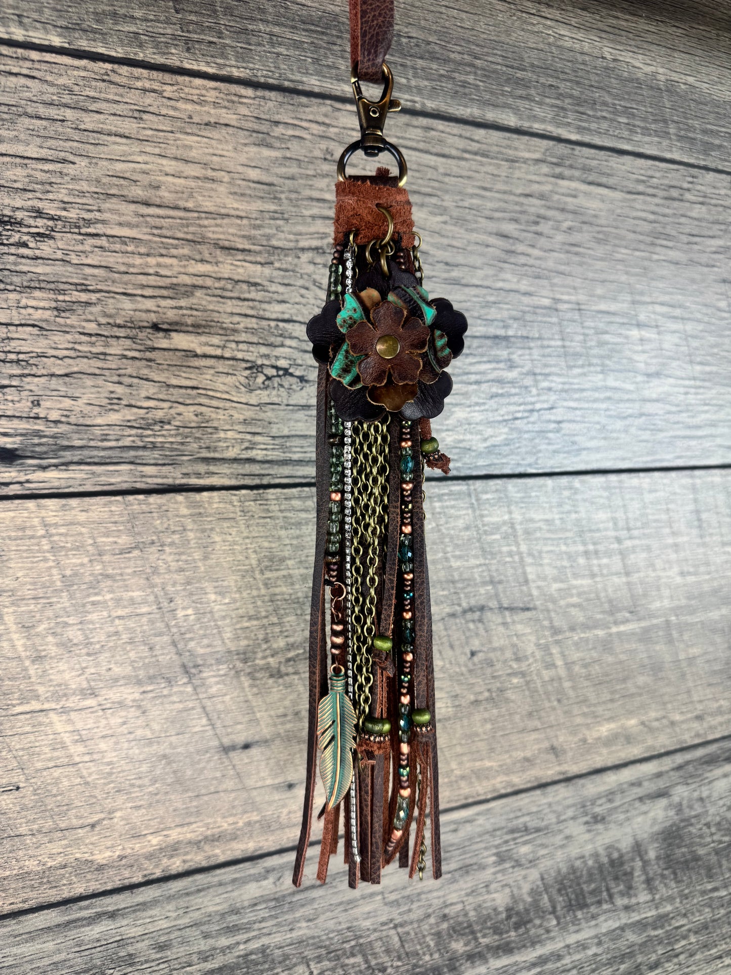 “Junk’d Up” Tassel 021 - Chocolate, Olive & Copper **ALYSSA’S PICK**