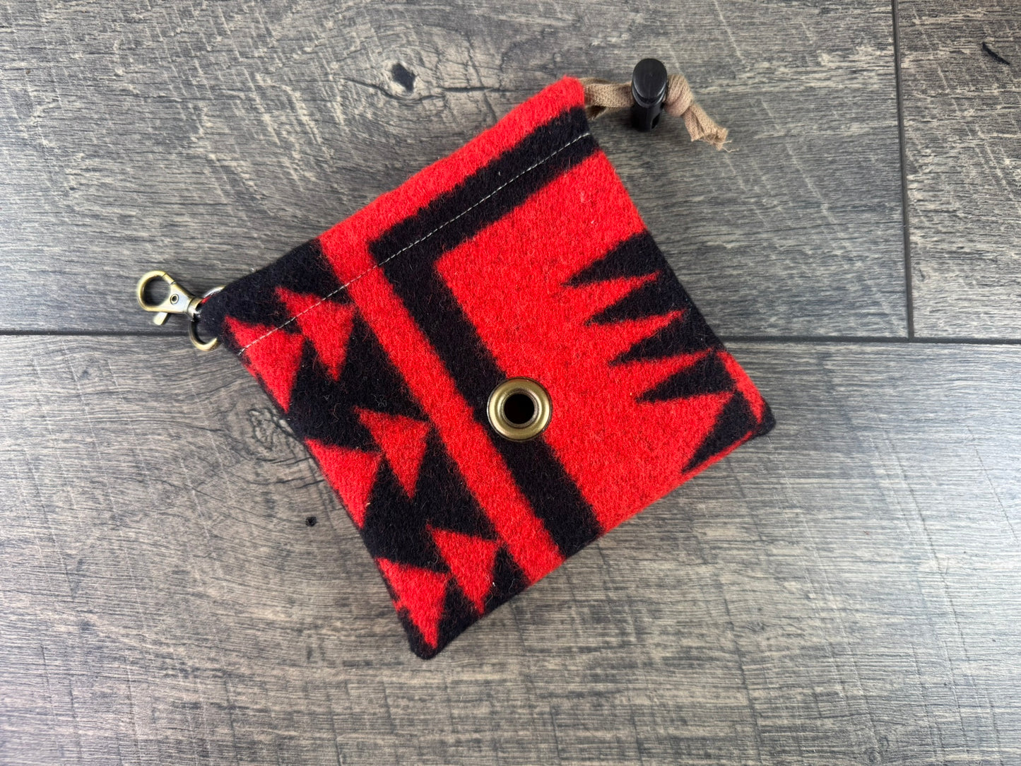 Dog Bag Holder - Red & Black Harding