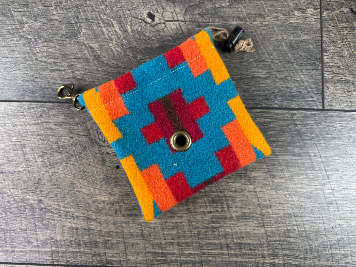 Dog Bag Holder - Rio Turquoise & Red