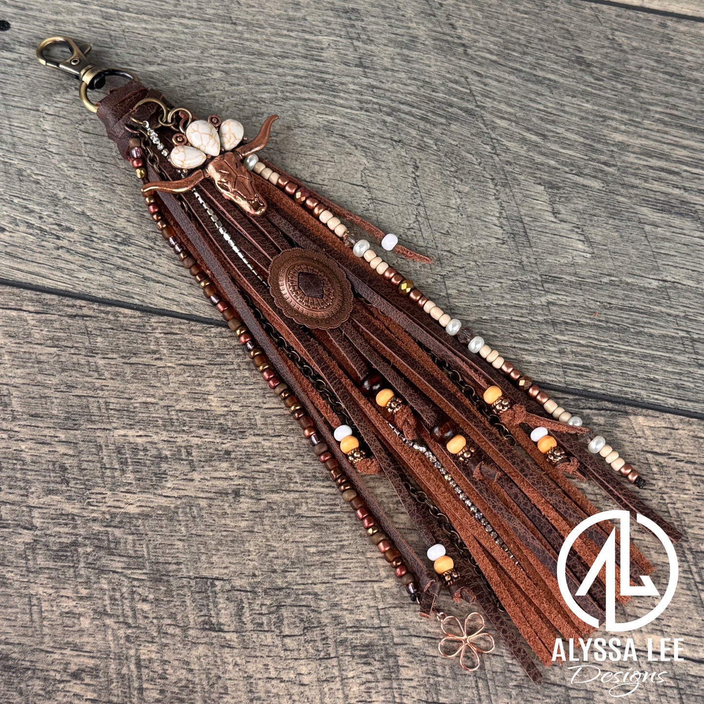“Junk’d Up” Tassel 013 - Chocolate, Ivory & Longhorn