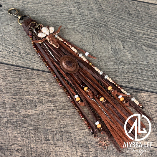 “Junk’d Up” Tassel 013 - Chocolate, Ivory & Longhorn