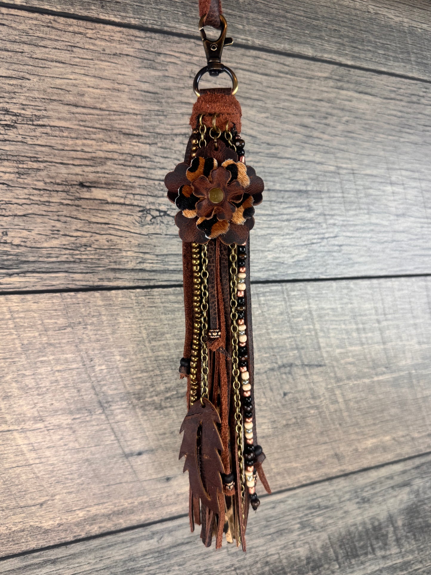 “Junk’d Up” Tassel 020 - Chocolate, Burgundy & Leopard