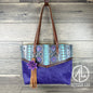 Aubree - Purple Hair on Cowhide w/Turquoise & Purple Navajo (#008)