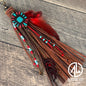 “Junk’d Up” Tassel 022 - Chocolate w/Turquoise & Red