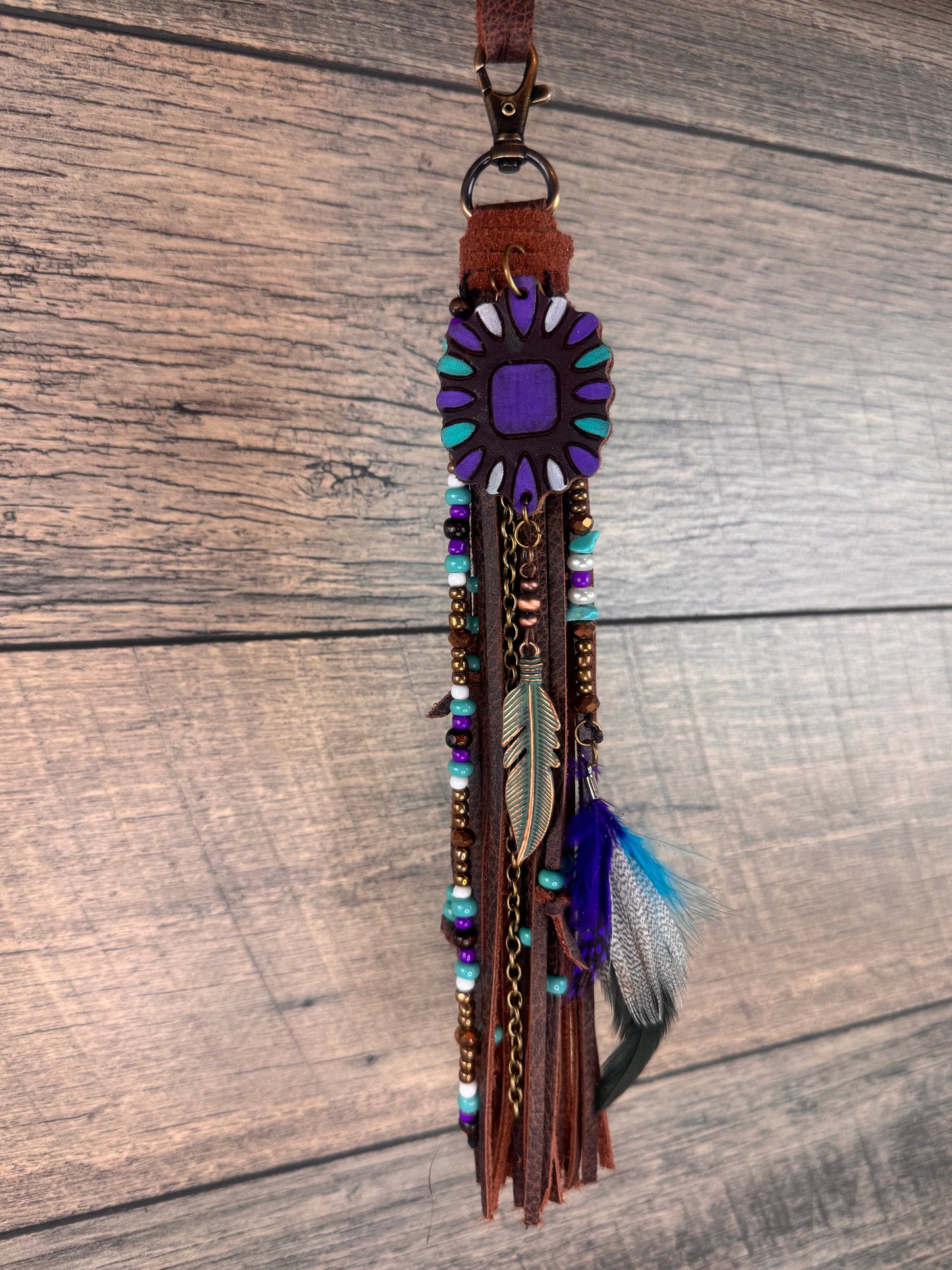 “Junk’d Up” Tassel 027 - Purple & Turquoise