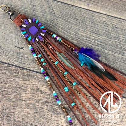 “Junk’d Up” Tassel 027 - Purple & Turquoise
