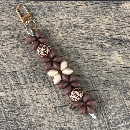 Silicone Flower Keychain 009 - Cheetah Girl