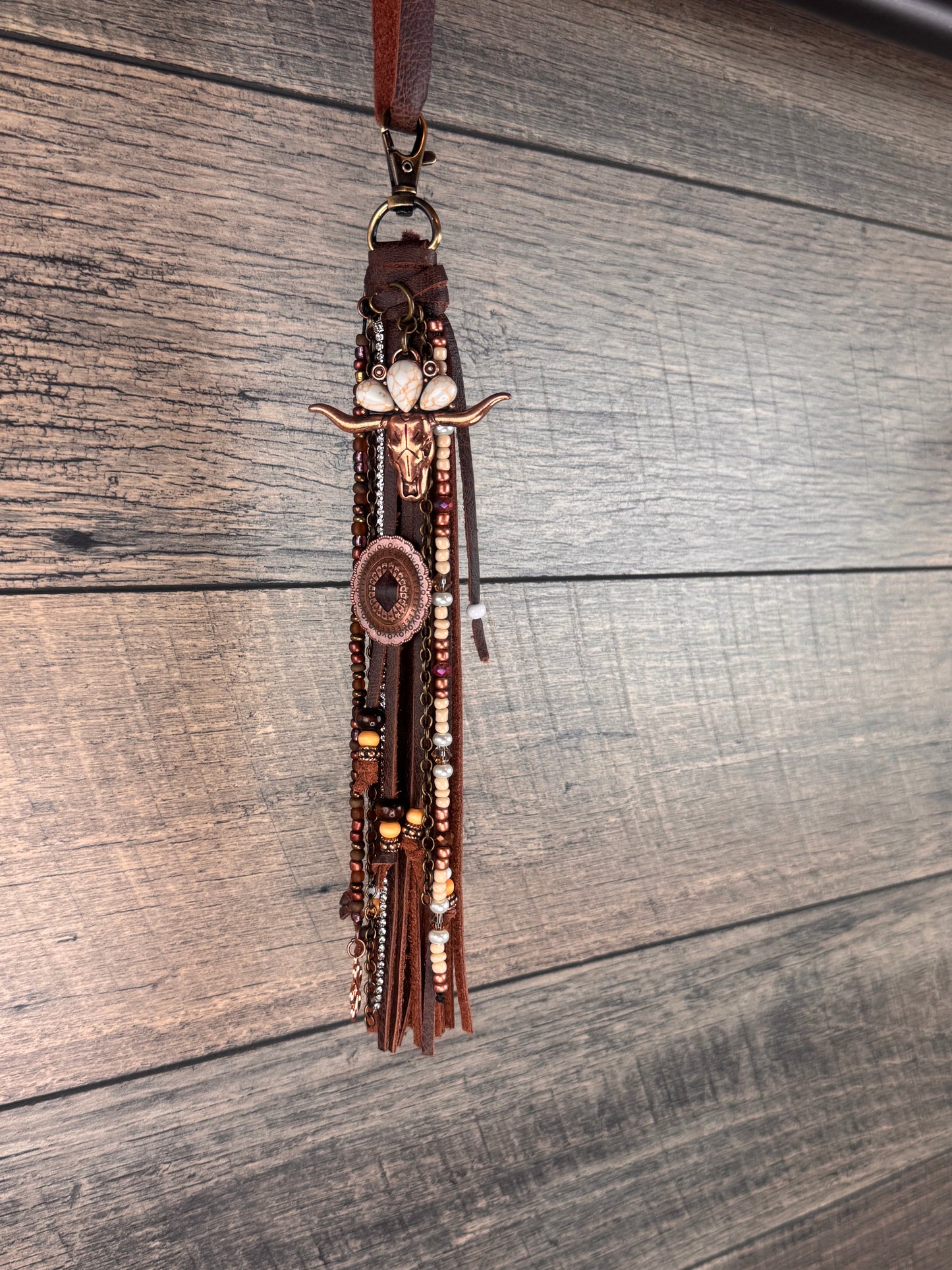 “Junk’d Up” Tassel 013 - Chocolate, Ivory & Longhorn