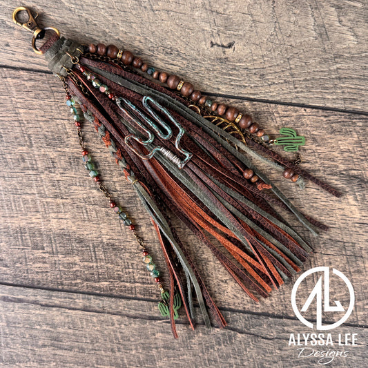 “Junk’d Up” Tassel 033 - Chocolate, Olive & Cactus