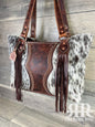 Tiffy Tote - Chocolate & White Cowhide