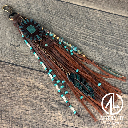 “Junk’d Up” Tassel 015 - Chocolate & Turquoise