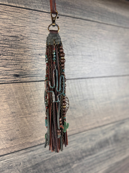 “Junk’d Up” Tassel 033 - Chocolate, Olive & Cactus