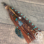 “Junk’d Up” Tassel 026 - Chocolate & Leopard w/Turquoise & Neutral