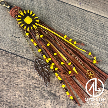 “Junk’d Up” Tassel 001 - Chocolate & Yellow