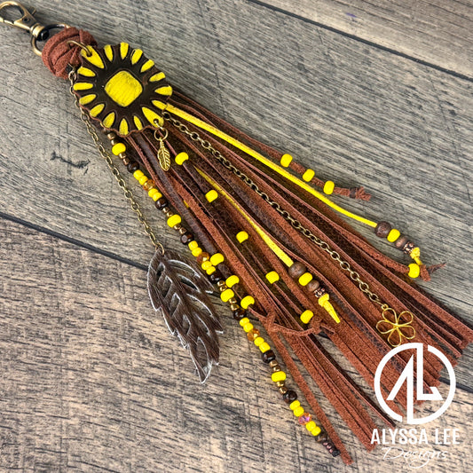 “Junk’d Up” Tassel 001 - Chocolate & Yellow