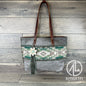 Aubree - Grey on Cowhide w/Green Mesilla (#007)