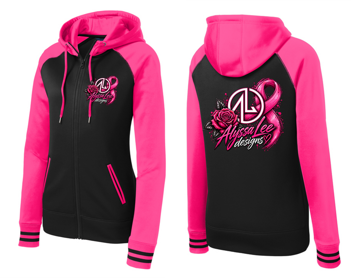 *PRE-ORDER* Limited Edition Alyssa Lee Designs Hoodie - Breast Cancer Awareness (Black & Pink)