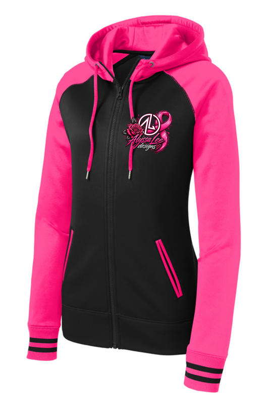 *PRE-ORDER* Limited Edition Alyssa Lee Designs Hoodie - Breast Cancer Awareness (Black & Pink)