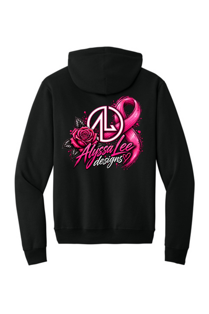 *PRE-ORDER* Limited Edition Alyssa Lee Designs Hoodie - Breast Cancer Awareness (Black)