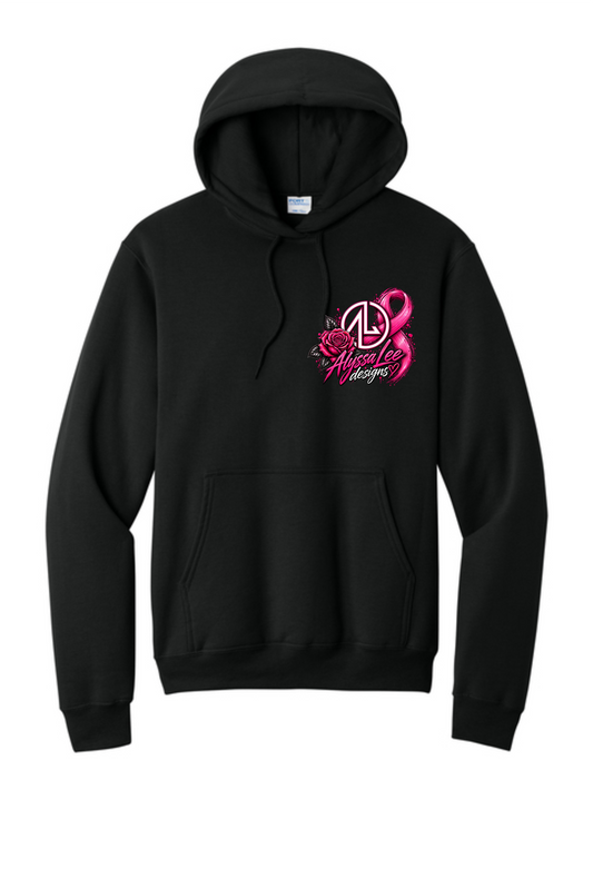 *PRE-ORDER* Limited Edition Alyssa Lee Designs Hoodie - Breast Cancer Awareness (Black)