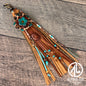“Junk’d Up” Tassel 014 - Chestnut with Turquoise & Leopard