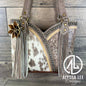 Bethany Tote - Taupe Speckled Cowhide w/Vanilla Floral