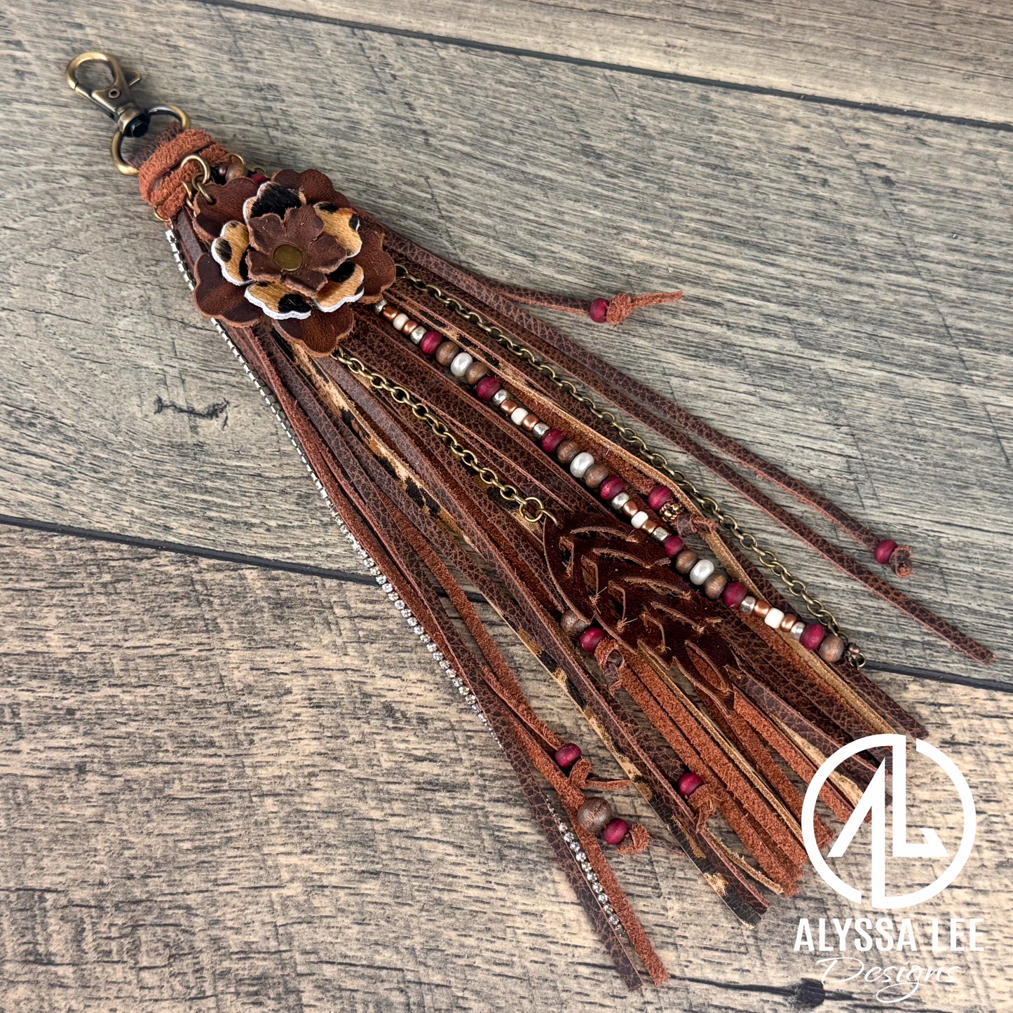 “Junk’d Up” Tassel 020 - Chocolate, Burgundy & Leopard