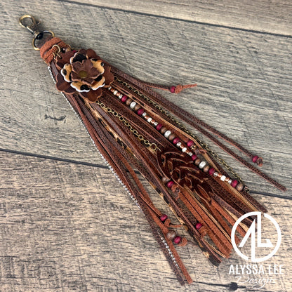 “Junk’d Up” Tassel 020 - Chocolate, Burgundy & Leopard