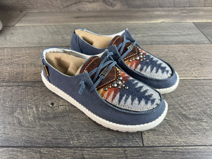 Women’s Size 8 - Denim Shoes w/Navy Harding