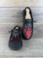 Women’s Size 10 - Black & Red Acid Wash