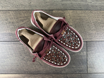 Women’s Size 7 - Heather Burgundy w/Copper & Turquoise Confetti