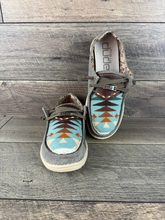 Women’s Size 8 - Grey Aztec w/Tucson Aqua (Copy)