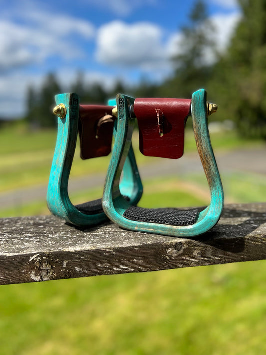 Nettles "The Barrel Racer" - Distressed Turquoise