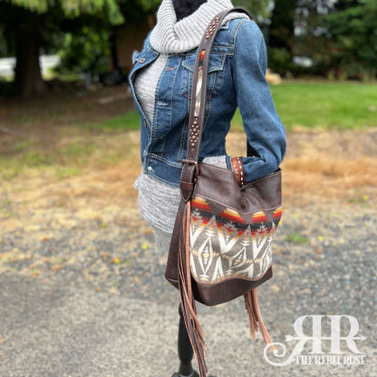 Rosemary Shoulder Bag - Pacific Crest & Chocolate