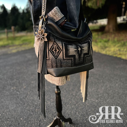 Rosemary Shoulder Bag - Black & Tan